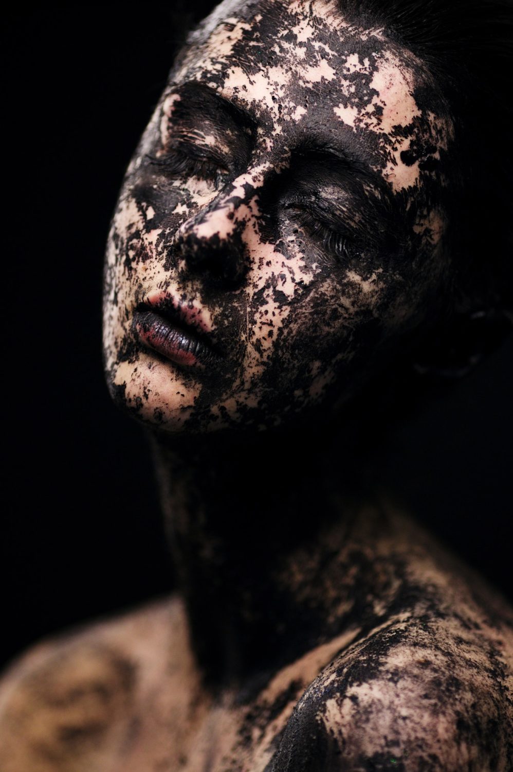 Portrait of beautiful woman - Dried skin concept